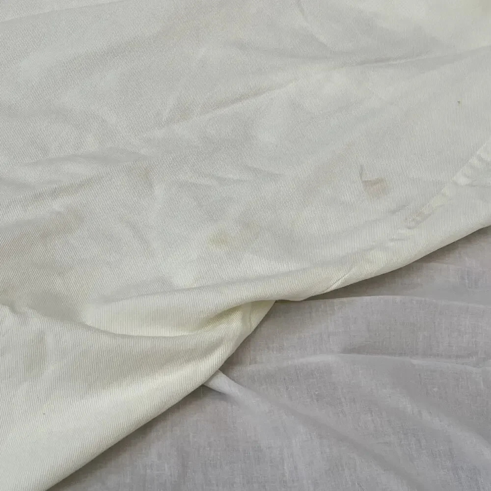 Pottery Barn Cal King Bed Skirt 84 in x 72 in Ivory Pleated